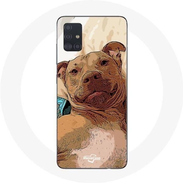 Funda - Maniacase - Samsung Galaxy A71 - MarróN - American Pit Bull Terrier - Flexible MarróN-image