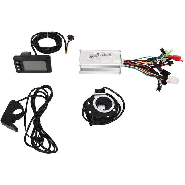 Zestaw Kontrolera Silnika Roweru Elektrycznego Miernik LCD Manetka Kciukowa Zestaw PAS Do Silnika Bezszczotkowego 24V 36V 48V-image