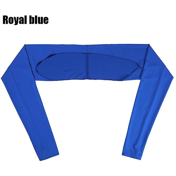 RęKawy Jedwab Lodowy OtwóR Na Palec Damski Szal RęKaw RęKawki PrzeciwsłOneczne Ochrona PrzeciwsłOneczna UV RęKawiczka Sportowa Royal Niebieski Kolor-image