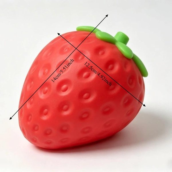 Gigantyczna Truskawkowa Zabawka Squishy Bardzo DużY Rozmiar Truskawkowe Fidget Toys Powoli PodnosząCy KształTowalna PiłKa Anty-Stresowa Dla DorosłYch Przyjaciół Prezenty-image