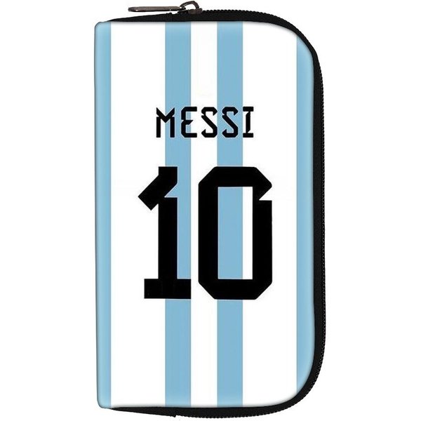 Damska MęSka Torebka KopertóWka Torba Na SłUchawki Portfele M-Messi PrzenośNa Portmonetka Na PieniąDze I Monety Torby Na PieniąDze I Karty Kredytowe Torba Do Przechowywania Gwiazdy PiłKi NożNej Gray-image
