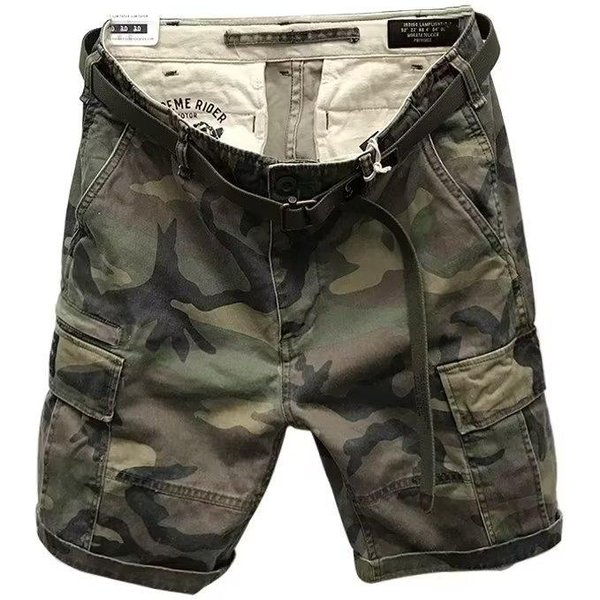 MęSkie Letnie, PięCiopunktowe, LuźNe, Proste Spodnie W DużYch Rozmiarach, Modne Szorty Cargo 2XL Black-image