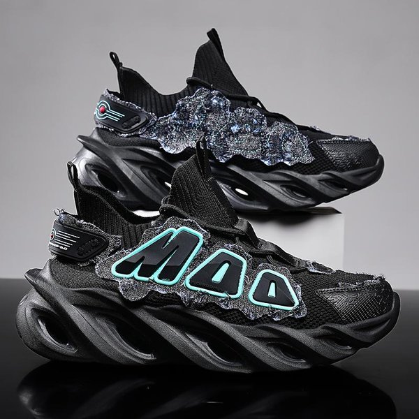 Zapatos De Hombre Zapatillas De Deporte Tenis Masculinos Zapatos De Lujo Zapatillas De Deporte Casuales Para Hombre Zapatillas De Deporte Transpirables De Moda Zapatillas Para Correr Para Hombre 46 Black-image