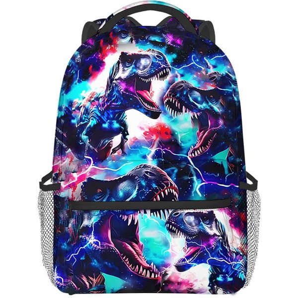 Mochilas Calientes De Animales Dinosaurios Para NiñOs Y NiñAs Mejores Regalos Mochila Escolar Plana De Dibujos Animados 2D Para NiñOs-image