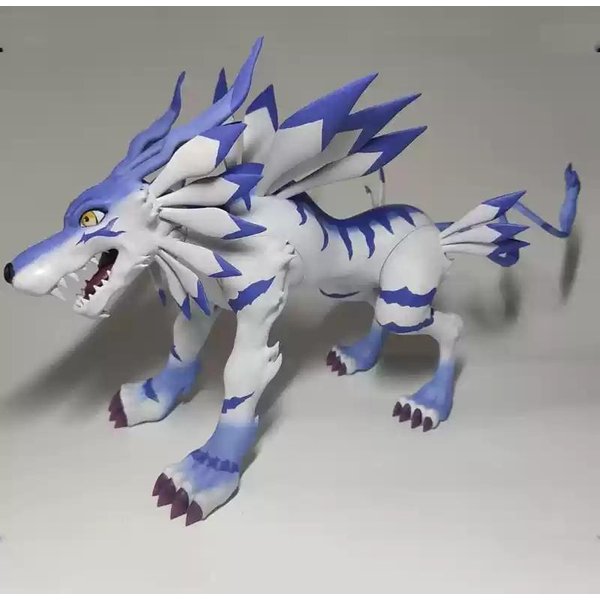 11Cm/4.33In Figura Anime Digimon Adventure Garurumon Figuras De AccióN Estatua De PVC Adorno De Escritorio Modelo De ColeccióN Juguetes Regalos Gray-image
