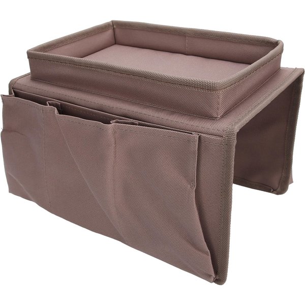 4 Bolsillos Reposabrazos De Sofá Organizador De Control Remoto De TV SillóN Bolsa De Sofá Con Bandeja Portavasos Café Café-image