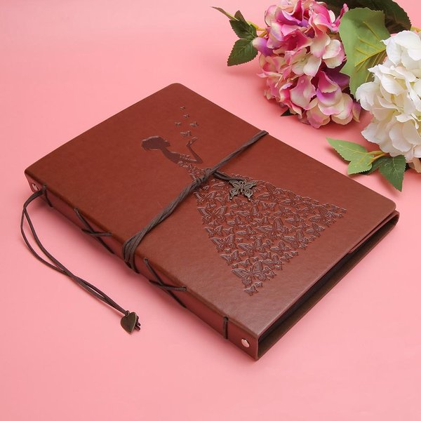 RęCznie Robiony Album Na ZdjęCia Diy Samoprzylepny Album PamiąTkowy Scrapbook Rocznica Walentynki PrezentydużY Rozmiar,-image