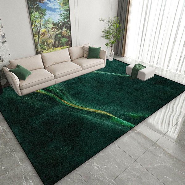 Nowoczesne Zielone Dywany Do Salonu Prosta Dekoracja Dom Luksusowe Dywany Strefa Sofy Mata Pod Stopy Sypialnia Dywan Do Salonu 100*160Cm-image