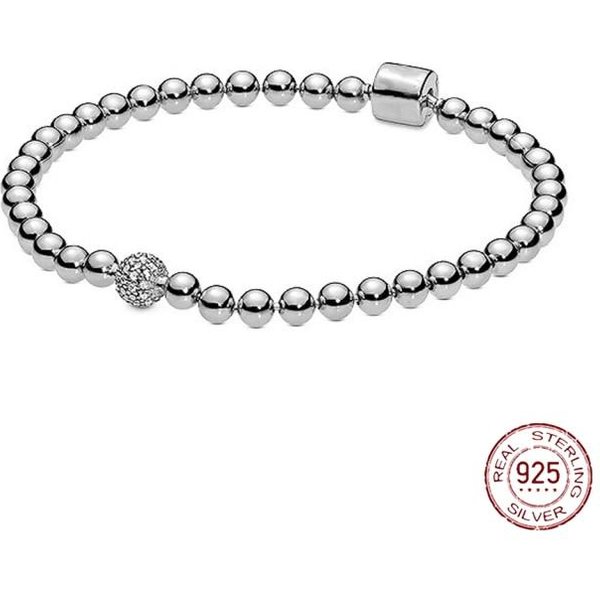 Pulsera De Plata Maciza 925 Con Forma De CorazóN, Cadena Original Con Cierre De Disco Azul Brillante, Pulsera De Cadena De Serpiente, JoyeríA Para Mujer 21Cm Gray-image