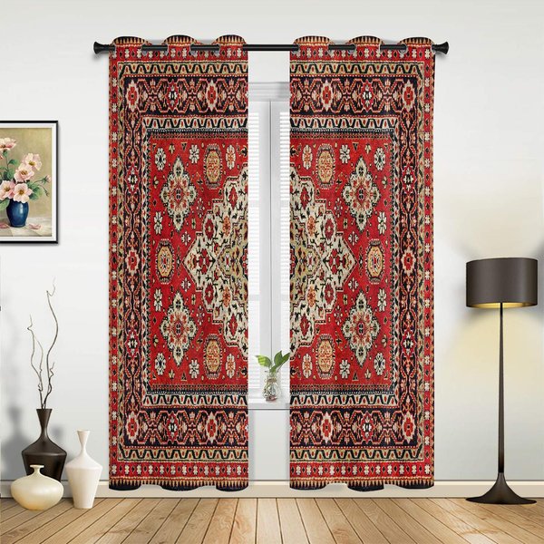 Retro Kwiatowe Dzikie Kwiaty ZasłOny Do Sypialni Salonu Draperie Kuchnia PokóJ DziecięCy ZasłOna Okienna Nowoczesny WystróJ Domu 135W X 92H(Cm) X1-image