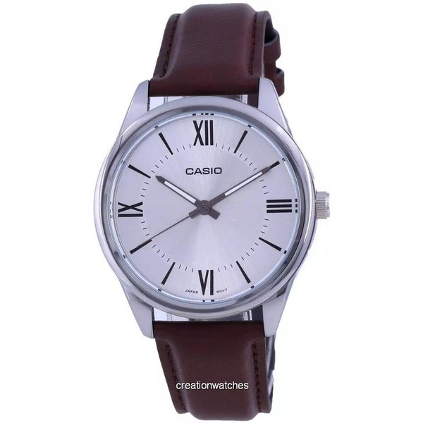 Reloj Casio De Cuarzo AnalóGico De Acero Inoxidable Con Esfera Plateada MTP-V005L-7B5 MTPV005L-7 Para Hombre-image
