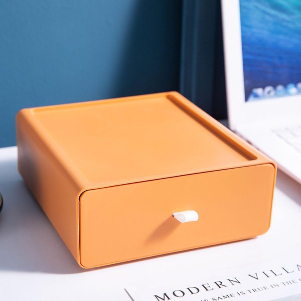 Caja De Almacenamiento De Escritorio DiseñO De CajóN Fuerte Soporte De Carga Apilable Organizador De Escritorio Caja De Almacenamiento Para-image
