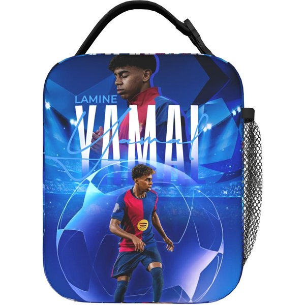 Bolsas De Almuerzo TéRmicas Aisladas De FúTbol Lamine Y-Yamal Bolsa TéRmica Reutilizable PortáTil Bolso Tote Lonchera Playa Exterior Bolsa Bento One Size-image