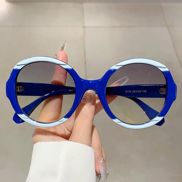 Gafas De Sol Redondas Vintage Oversize Para Mujer Hombre Lujo DiseñAdor Gafas De Sol Montura Grande Tonos Punk UV400 Para Exteriores-image