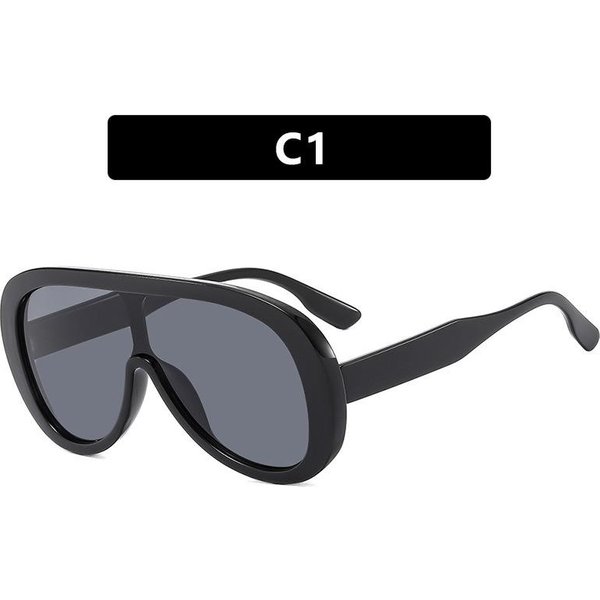 Gafas De Sol Y2K Con Montura Grande Para Mujer Y Hombre Marca De Lujo DiseñAdor Vintage Gafas De Sol Populares Punk Oversize Sombras UV400 Gray-image