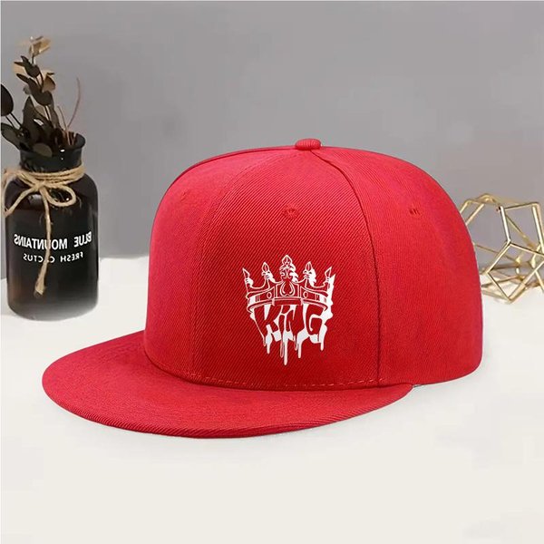 Modna Czapka Hip Hopowa Unisex Regulowana Czapka Z Daszkiem Na Cztery Pory Roku Red-image