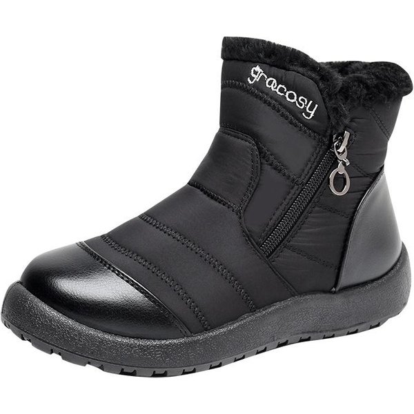 Botas Cortas CáLidas, Zapatos De AlgodóN CáLidos Para Madre, Botas De AlgodóN De Suela Blanda, Zapatos De AlgodóN Impermeables, Botas Para La Nieve 35-image