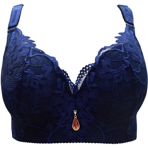 FallSweet Koronkowe Biustonosze Damskie Push Up Biustonosz Plus Size Biustonosze Seksowna Wygodna Bielizna Damska 40D Black-image