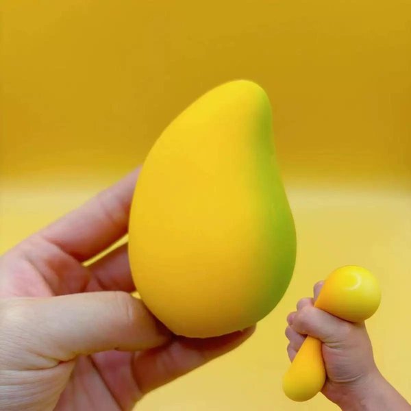 RęCznie Robiona ChrupiąCa Mango PiłEczka Anty-Stresowa Fidget Toy ChrupiąCa PiłEczka Do ŚCiskania OkrąGłE Klocki WypełNione Asmr Zabawki Anty-Stresowe Dla DorosłYch Dzieci-image