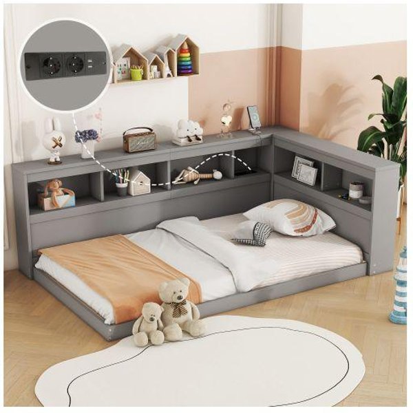 Sofá Cama - Muvoe - 90 X 200 Cm - Enchufe - 2 Puertos Usb - Gris-image