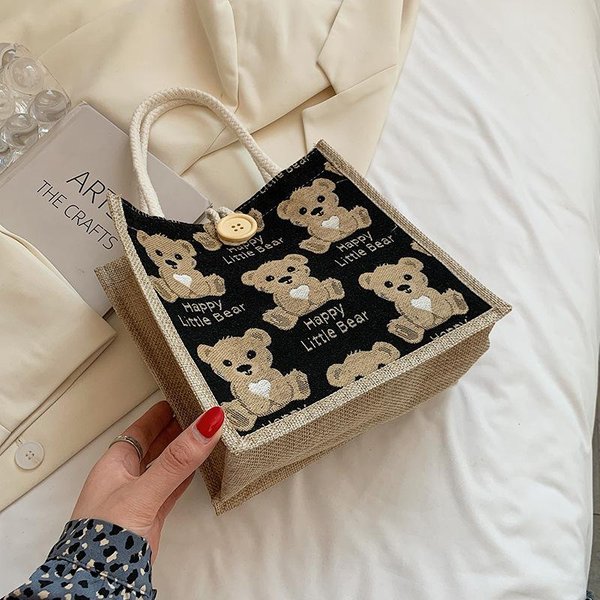Lindo Bolso Bento Tipo Oso Para Almuerzo, Nuevo Bolso De Moda De Verano, Bolso De Hombro Con Un Solo Hombro-image