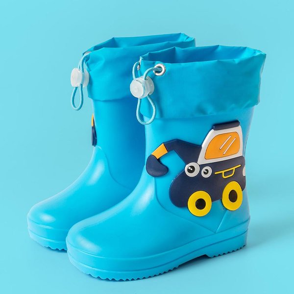 Kalosze, Wodoodporne Buty ChłOpięCe, AntypośLizgowe Kalosze, Wodoodporne Buty DziewczęCe 26-27 Niebieski-image