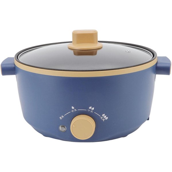 Cocina EléCtrica 800W 2.5L Control De 3 Velocidades Una Capa Olla EléCtrica Multifuncional Cocina Enchufe UK L(For 6.5-9Kg) Gray-image