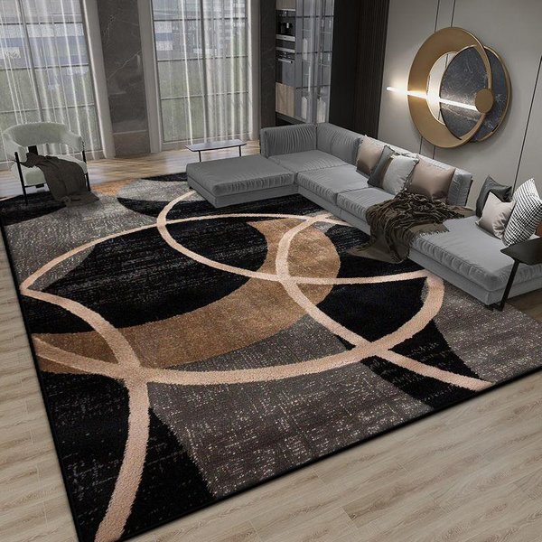 Alfombras NóRdicas Abstractas Grandes Para Sala De Estar DecoracióN Moderna Dormitorio Mesita De Noche Alfombra Suave Y Esponjosa Oficina Alfombra Antideslizante Lavable Piso 80*160Cm-image