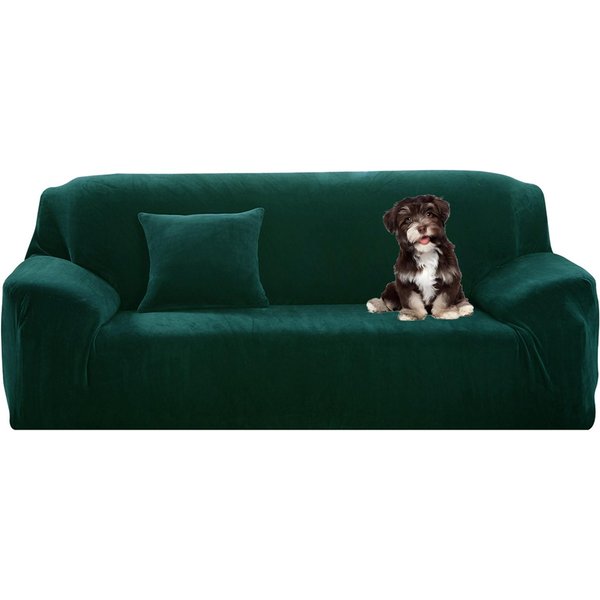 Fundas EláSticas De Terciopelo Para Sofá De 1/2/3/4 Plazas Fundas Para Sofá Fundas EláSticas Protector De Muebles Suave Con Base EláStica Antideslizante 1Seat (90-140Cm)-image