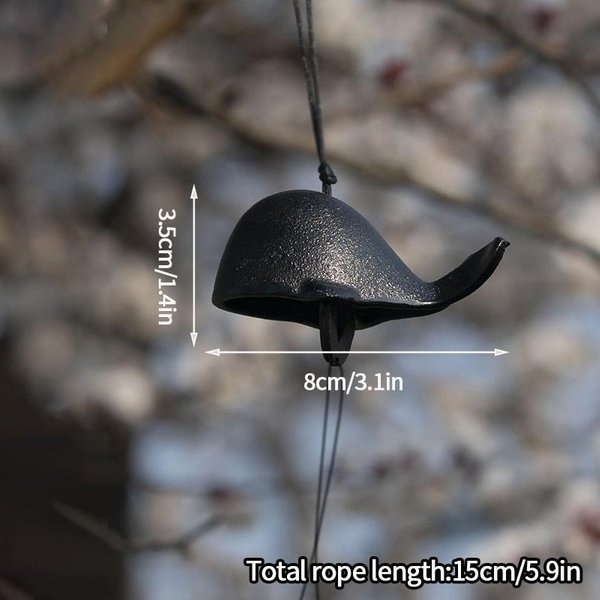 Campana De Viento Japonesa Con Sonido De Campana De Viento De Templo De La Suerte, Colgante Para DecoracióN Del Hogar, JardíN Y Exteriores, Adorno Colgante De Campana De Hierro-image