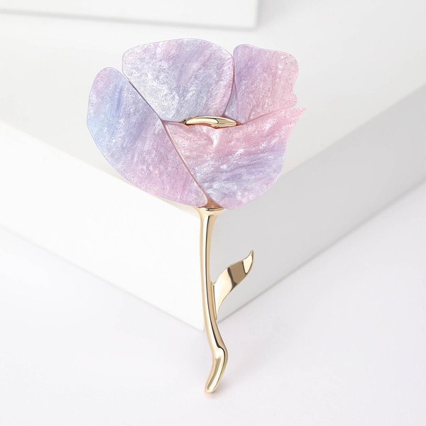 Pin Broche Flor Grande AcríLico Rosa Broche Mujer DiseñO Moda Regalo Para Mujer DecoracióN Ropa-image