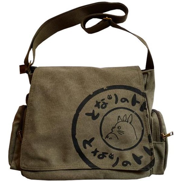 Bolso Bandolera Para Mujer, Bolsos De DiseñAdor, Bandolera De Hombro Para Mujer, Bolsos Grandes De Lona Con Dibujos Animados 35*39Cm Verde Del EjéRcito-image