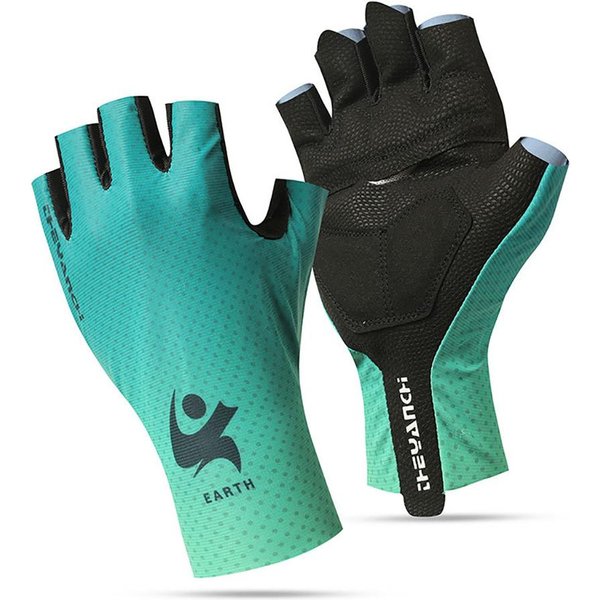 Guantes De Ciclismo Hombres Mujeres Verano Deportes Al Aire Libre Pesca Antideslizantes Transpirables Medio Dedo Entrenamiento En Bicicleta Guantes Para Bicicleta De MontañA Mtb Unisex M Verde-image