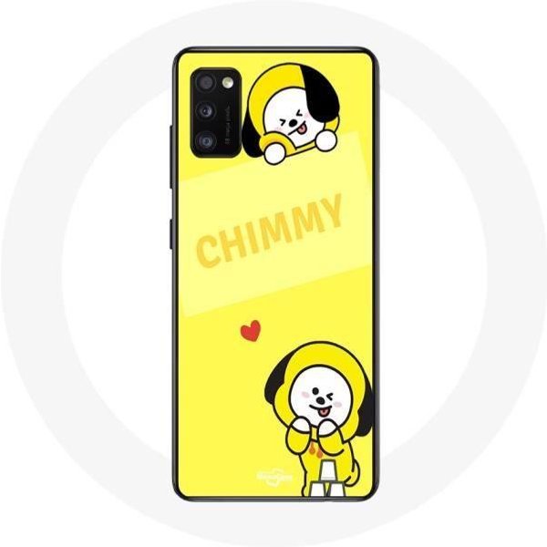 Funda Para Samsung Galaxy A41 BTS Bangtan BT21 Chimmy Jimin Fondo Amarillo-image