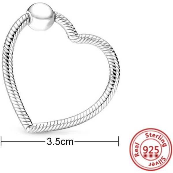Charms De Plata De Ley 925 Real RatóN Plata De Ley Colgante O Compatible Con Collar Original JoyeríA DIY Charm Regalo Para Mujer White-image