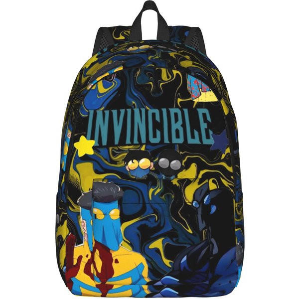 Mochila De CóMic Invencibles Para Hombres Mujeres Estudiantes Adolescentes Mochila De Trabajo Bolsas De Lona Para La Universidad Exterior 14 Inches-image
