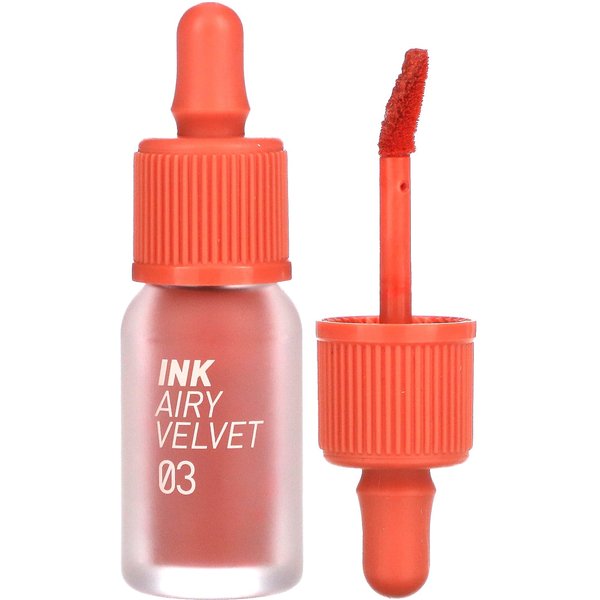 Peripera, Ink Airy Velvet Lip Tint, 03 Cartoon Coral, 4G (0.14Oz)-image