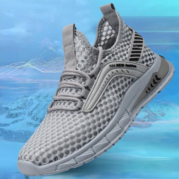 Zapatos De Hombre Primavera Y Verano Nuevo Estilo Zapatos Deportivos Transpirables De Malla Casuales De Moda Para Hombre Zapatillas De Running De Moda 45-image