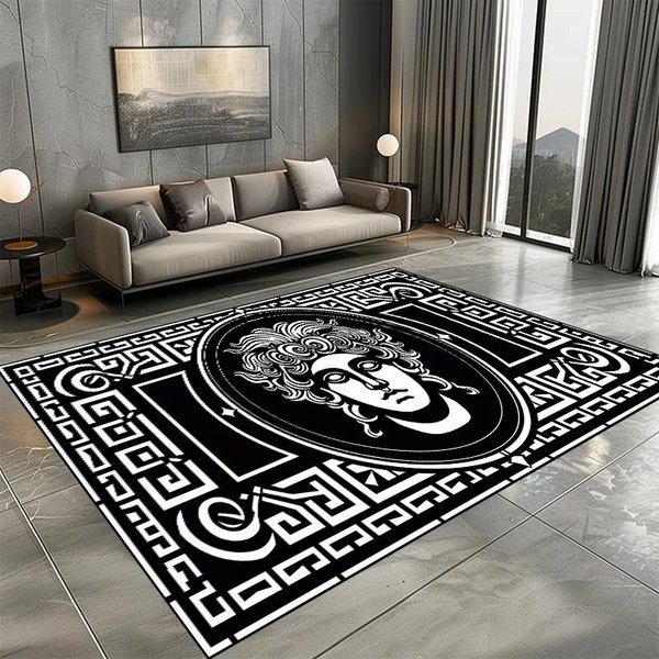 Alfombra De Lujo Moderna Para Sala De Estar DiseñO De Moda Alfombras De Gran TamañO Vestidor Alfombrillas Antideslizantes Dormitorio Cabecera Alfombras Suaves 140*200Cm-image