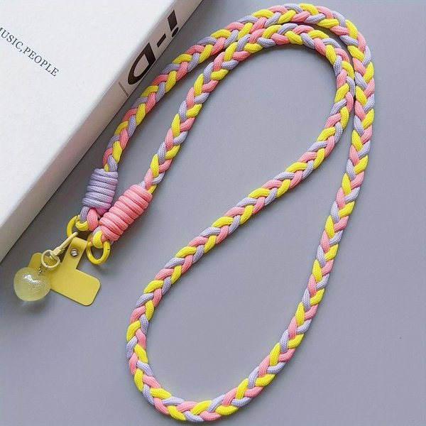CordóN Universal Creativo Para TeléFono MóVil, Correa De Hombro Tejida Colorida, Cuerda Duradera AntipéRdida, Cuerda Larga Para Colgar, Accesorios Decorativos Para TeléFono MóVil-image