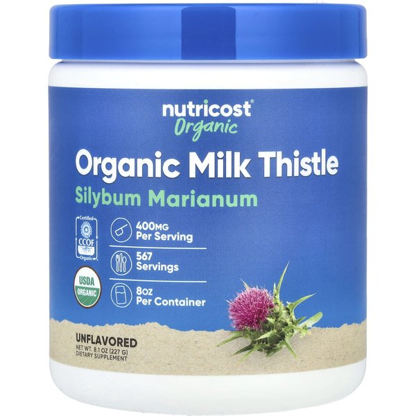 Nutricost, Organic Milk Thistle, Unflavored, 8.1 Oz (227 G)-image