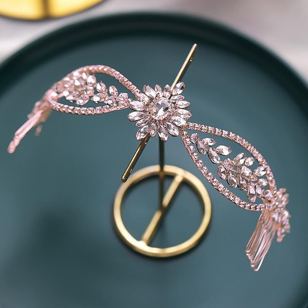 Diademas De Cristal Con PedreríA Color Plata, Bandas Para El Cabello, Tocados Para Mujeres, Novia, Fiesta, Boda, Accesorios Para El Cabello De Novia, Banda De JoyeríA Gray-image
