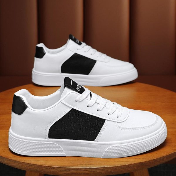 Zapatos De Hombre Tendencia Deportivos De CañA Baja Suela Gruesa Resistentes Al Desgaste Todo En Uno Zapatos Casuales De Moda Coreana Para Hombre Zapatos Vulcanizados Con Plataforma 44 Black-image
