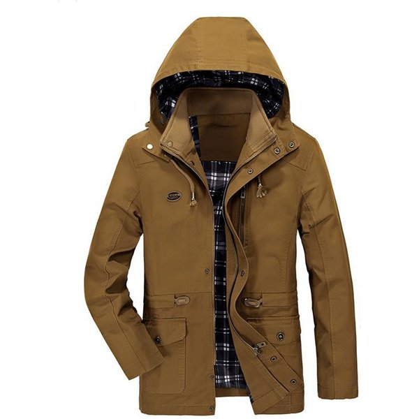 Chaqueta De AlgodóN Puro Lavada Nueva De OtoñO E Invierno, Abrigo Fino Para Hombre, Abrigo Holgado De Talla Grande Para Hombre 5XL-image