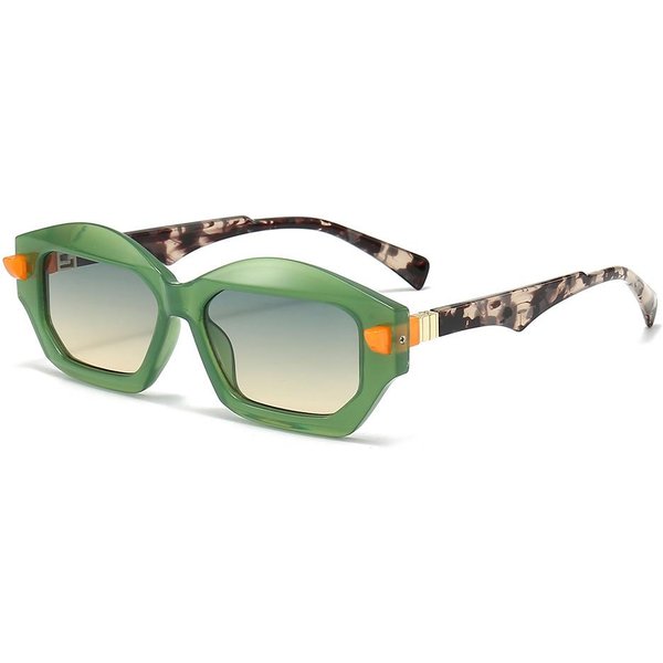 Gafas De Sol Cuadradas Irregulares ÚNicas Para Mujer Doble Color Tonos DiseñO Retro Hombres Tendencia Remaches Gafas De Sol Degradadas UV400 As Picture-image