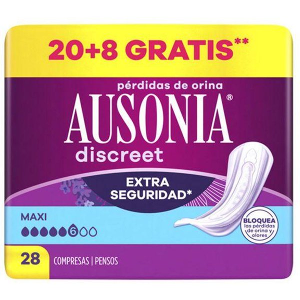 Compresas Toallas Para Incontinencia Discreet Maxi 28 Unidades-image