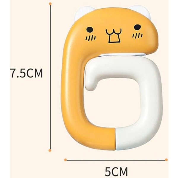 Lindo Gancho PortáTil Para Bolso Animal PláStico Gancho De Mesa Bolso Bolso De Mano Organizador De Bolsa De Viaje Soporte DecoracióN De Oficina Ganchos Laterales De Escritorio De PláStico D-image
