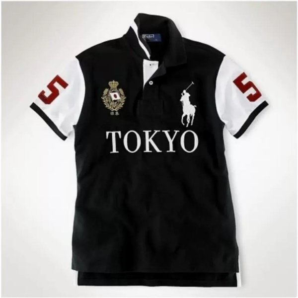 Camisetas Polo Glyde Bordado De Letras Para Hombre Manga Corta Deportivas Casuales Camisetas Masculinas XL-image