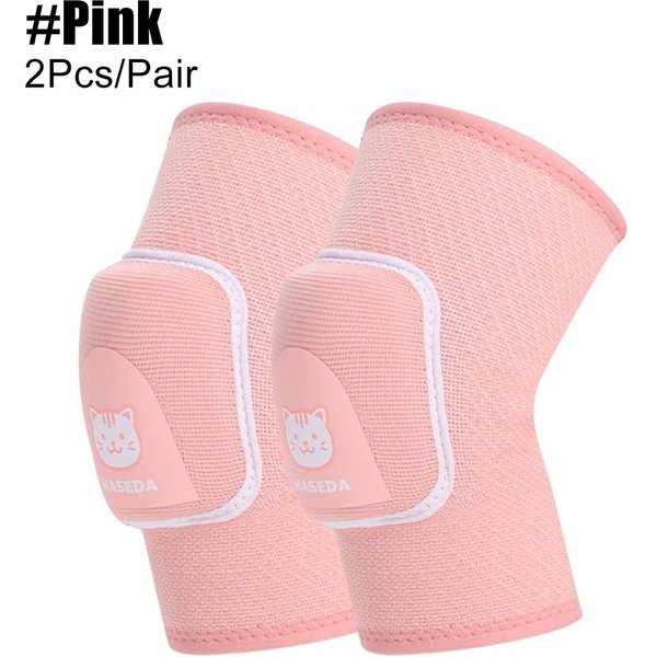 Rodilleras Para NiñOs Para Deportes 1 Par Rodillera Para Voleibol Baloncesto FúTbol Danza Tenis Correr Ciclismo Entrenamiento S Color Rosa-image