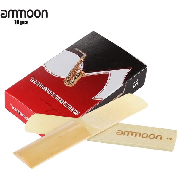 Ammoon-Paquete De 10 CañAs De Bambú Strength 3,0 Para SaxofóN Alto Eb, Accesorios Para SaxofóN 3-image